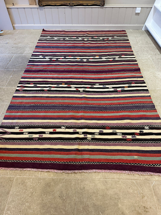 Striped Kilim Vintage Rug