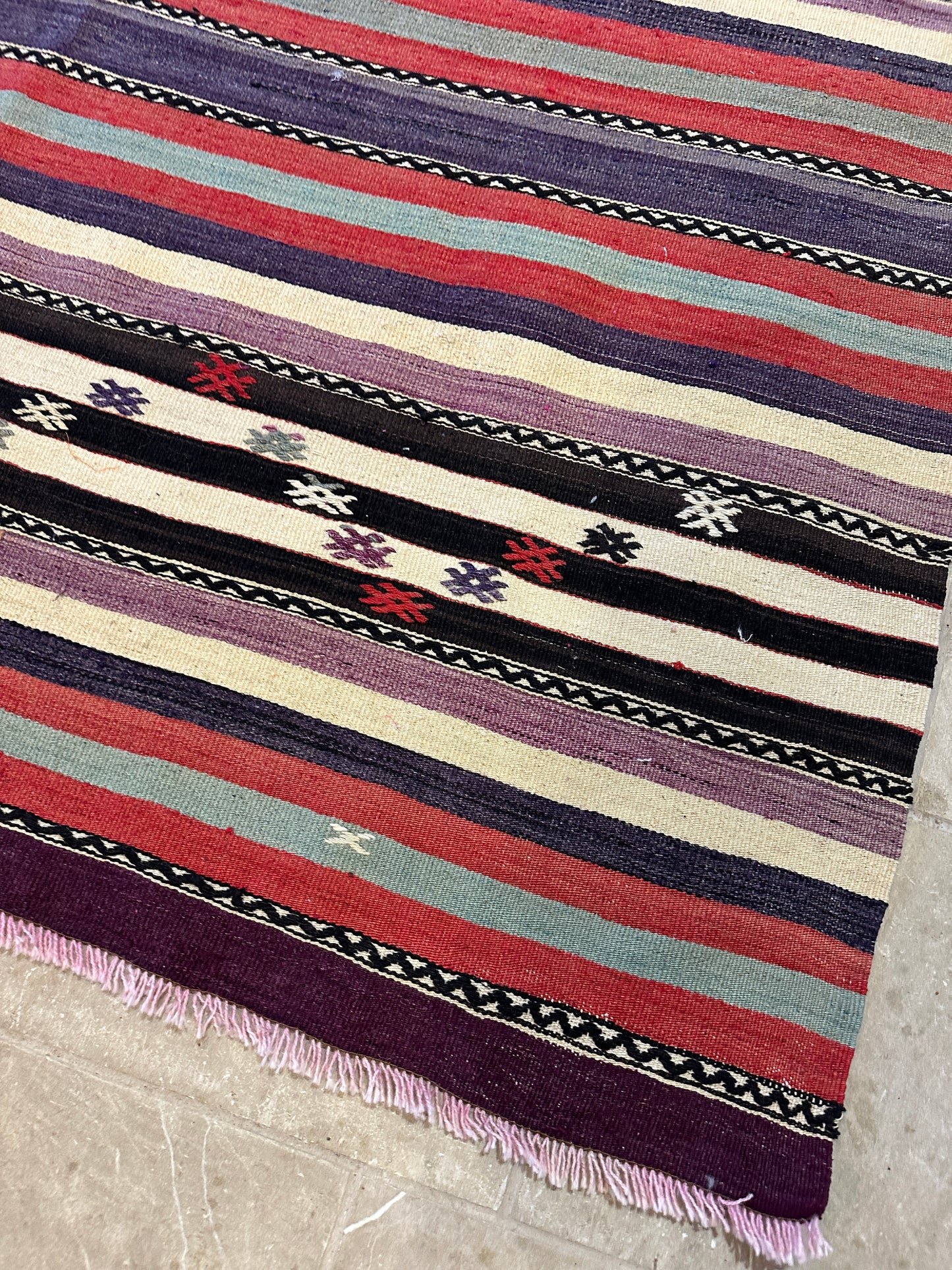 Striped Kilim Vintage Rug