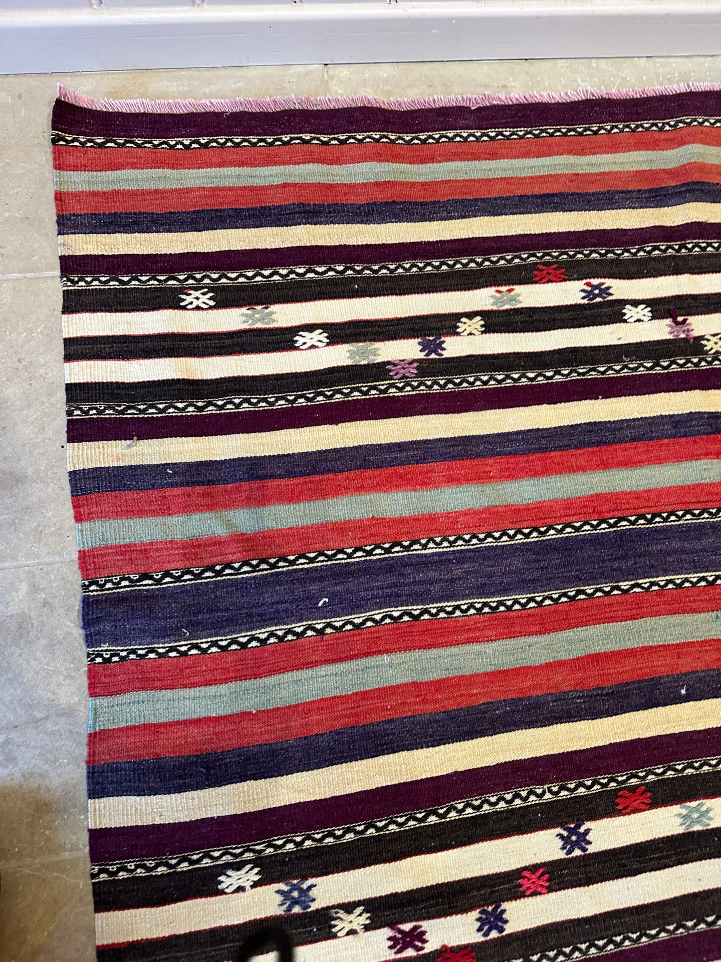 Striped Kilim Vintage Rug